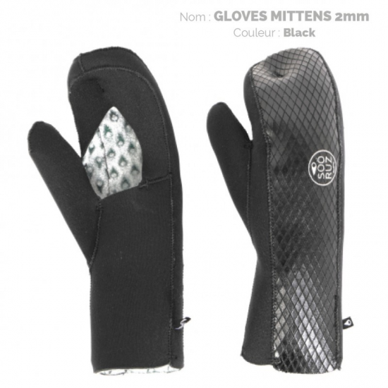 Gants 2mm Gloves open MITENS